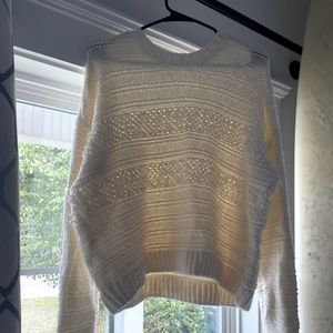 Chunky White Knit Sweater